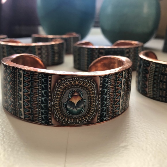 Datura Art Handmade Global Artisans Copper Cuffs - Picture 9 of 14